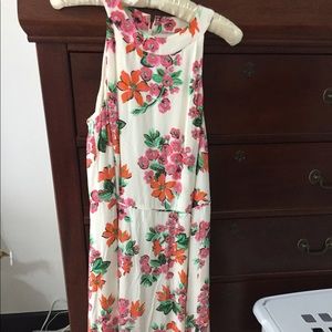 Ann Taylor floral halter dress